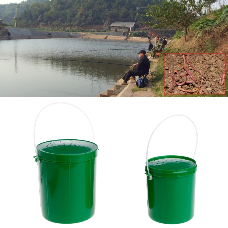 Fishing Bait Bucket Breathable Live Earthworm Maggot Worm Lures Container Tackle 62KF 
Fishing Bait Bucket Breathable Live Earthworm Maggot Worm Lures Container Tackle 62KF