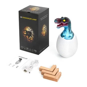 New 3D Printed Touch Sensor LED Night Light 3 Colors Dinosaur Egg Bedside Lamp Toy Rechargeable Table Lamp Home Decoration
New 3D Printed Touch Sensor LED Night Light 3 Colors Dinosaur Egg Bedside Lamp Toy Rechargeable Table Lamp Home Decoration