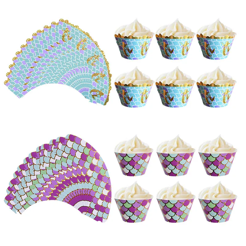 12Pcs Bronzing Mermaid Cupcake Wrapper Baking Dessert Cake Border Decor Wedding Happy Birthday Party Supply Kids Girls Favor 
12Pcs Bronzing Mermaid Cupcake Wrapper Baking Dessert Cake Border Decor Wedding Happy Birthday Party Supply Kids Girls Favor