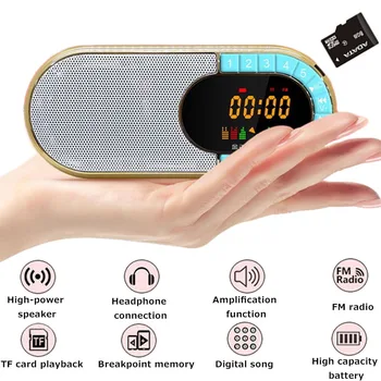 Mini FM Radio Portable Receiver Music Player Support TF Card Rechargeable Battery with LED Display Screen Headphone Jack
Mini FM Radio Portable Receiver Music Player Support TF Card Rechargeable Battery with LED Display Screen Headphone Jack