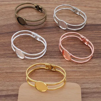 10pcs Ladies Bangle Wrist with 20mm 25mm Circle Glass Cameo Bases Blanks Punk cuff Bracelet Settings Hip Hop Bangles for Women 
10pcs Ladies Bangle Wrist with 20mm 25mm Circle Glass Cameo Bases Blanks Punk cuff Bracelet Settings Hip Hop Bangles for Women