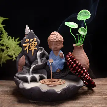 Small Buddha Backflow Incense Burner Lovely Monk Ceramic Censer Smoke Waterfall Incense Cones Stick Holder Zen Decorative Buddha
Small Buddha Backflow Incense Burner Lovely Monk Ceramic Censer Smoke Waterfall Incense Cones Stick Holder Zen Decorative Buddha