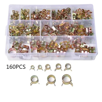 160pcs 6-17MM Fuel Spring Clip Vacuum Silicon Hose Clamp Autos Autos Spring Clip Fuel Oil Water Hose Pipe Tube Clamp Hardware
160pcs 6-17MM Fuel Spring Clip Vacuum Silicon Hose Clamp Autos Autos Spring Clip Fuel Oil Water Hose Pipe Tube Clamp Hardware