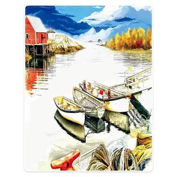 Hommomh 60 "X80" throw Blanket polyester comfortable soft light sofa blanket art sketch river boat pattern
Hommomh 60 "X80" throw Blanket polyester comfortable soft light sofa blanket art sketch river boat pattern