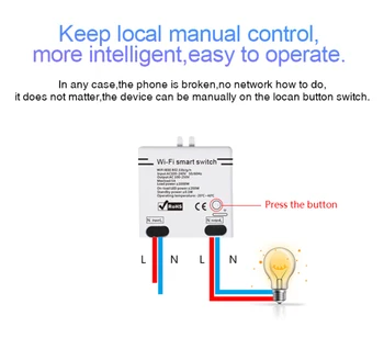 EWelink Smart Wifi Switch Controller Modified Switch 100-250V Waterproof Humidity Monitoring Home Modified Accessories
EWelink Smart Wifi Switch Controller Modified Switch 100-250V Waterproof Humidity Monitoring Home Modified Accessories