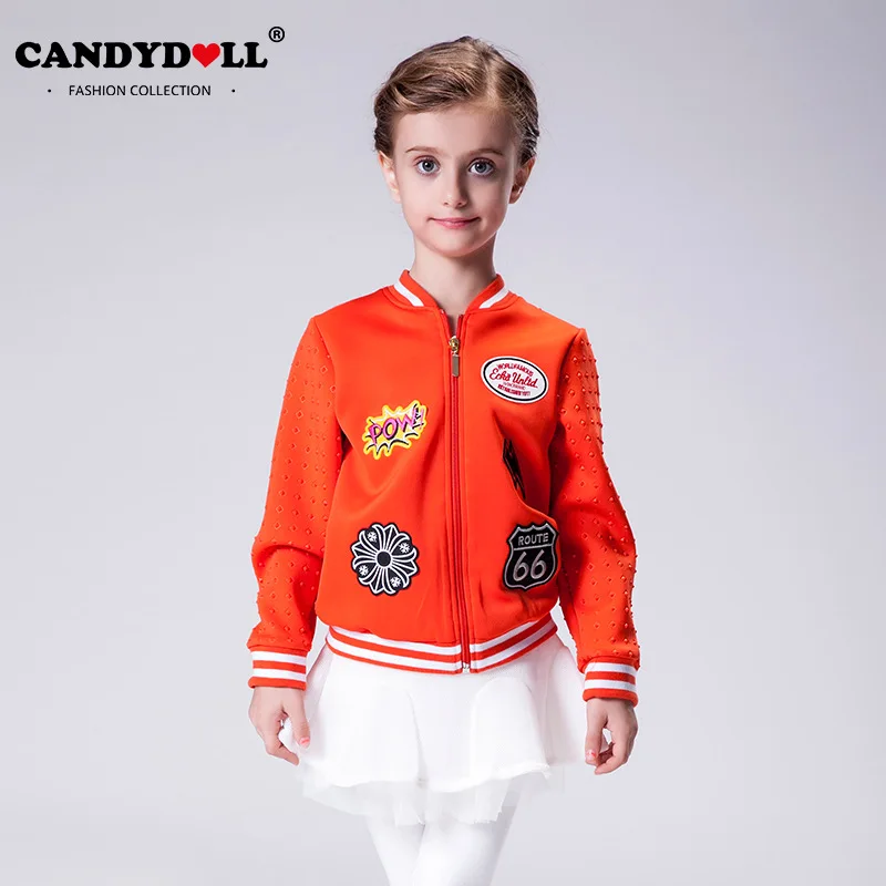 

CANDYDOLL Girls' coats, riveted baseball shirts, girls' tops, European and American style blazer girls coat girls jackets