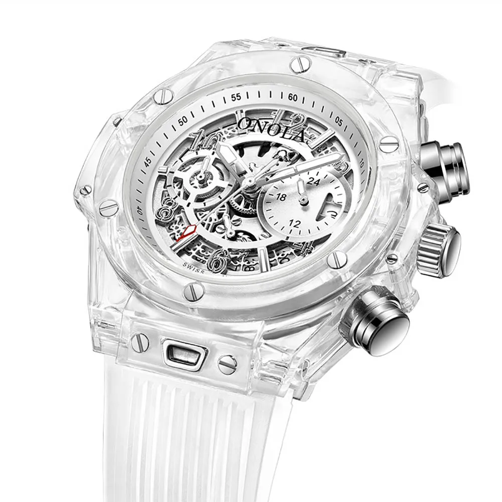 Men watch Wrist watches Sports clock Quartz Multi-function Luminous transparent Chronograph Watch Top Brand Luxury Montre Homme
Men watch Wrist watches Sports clock Quartz Multi-function Luminous transparent Chronograph Watch Top Brand Luxury Montre Homme