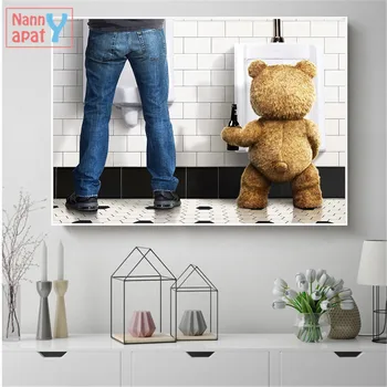 Humor Canvas Painting Funny Teddy Bear Man In Toilet Poster Hd Print Modern Bathroom Decoration Wall Art Picture Home Decor
Humor Canvas Painting Funny Teddy Bear Man In Toilet Poster Hd Print Modern Bathroom Decoration Wall Art Picture Home Decor