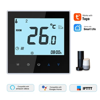 Electric Heating Thermostat WiFi Temperature Controller Tuya Programmable Voice Control with Amazon Echo/Google Home 16A-240V
Electric Heating Thermostat WiFi Temperature Controller Tuya Programmable Voice Control with Amazon Echo/Google Home 16A-240V