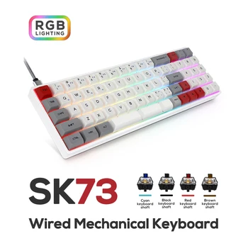 SK73 Mechanical Keyboard Wired Gateron Optical Switch RGB Backlit Gaming Waterproof Macro Programe Gamer GK61 PC Laptop Dropship 
SK73 Mechanical Keyboard Wired Gateron Optical Switch RGB Backlit Gaming Waterproof Macro Programe Gamer GK61 PC Laptop Dropship