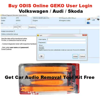 Buy ODIS Online Coding Account GEKO User Login Service Get Car Audio Removal Tool Kit Plastic Prying Repair Opening Tool Free
Buy ODIS Online Coding Account GEKO User Login Service Get Car Audio Removal Tool Kit Plastic Prying Repair Opening Tool Free