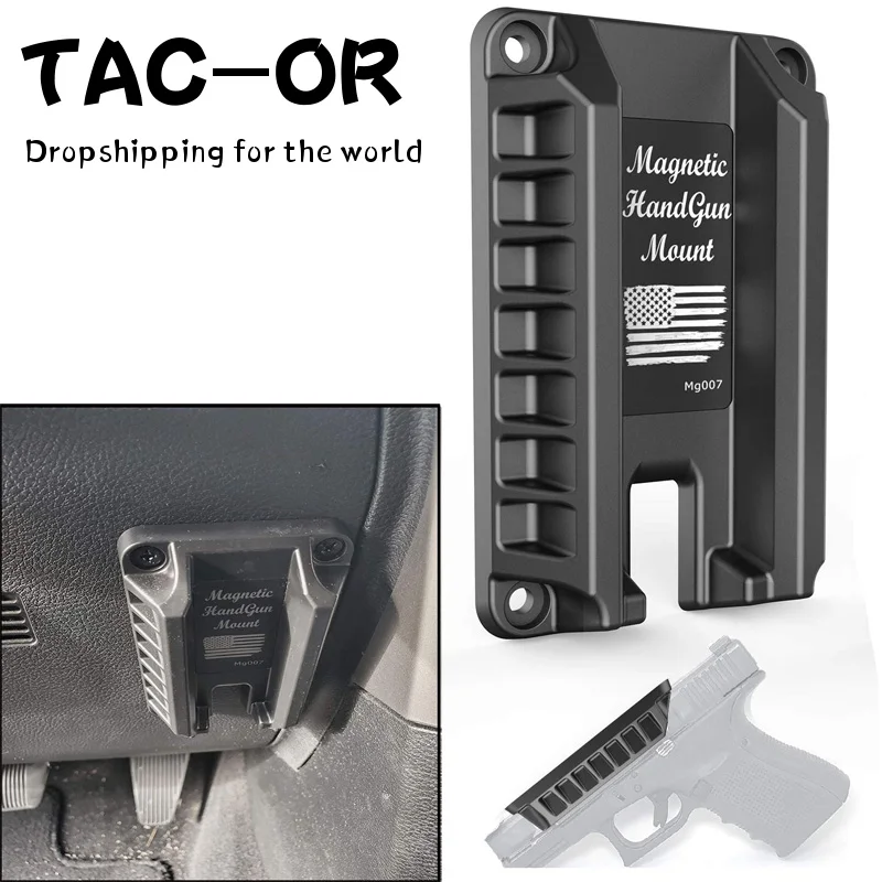 

Tactical Magnetic Concealed Handgun Pistol Holder Holster Gun Magnet Under Desk Table Door Bed Car for Glock Sig XD M&P Rug
