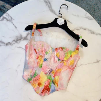 Women Sexy Top 2020 Spring and Summer New Korean Style Colorful Flower Printing Sexy Elastic Camisole Top Female Tops
Women Sexy Top 2020 Spring and Summer New Korean Style Colorful Flower Printing Sexy Elastic Camisole Top Female Tops