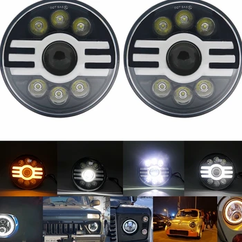 LED Headlight for Jeep Wrangler, 7 Inch 60W LED Projector Round Headlight with DRL for Jeep Wrangler JK TJ LJ CJ Motorcycle
LED Headlight for Jeep Wrangler, 7 Inch 60W LED Projector Round Headlight with DRL for Jeep Wrangler JK TJ LJ CJ Motorcycle