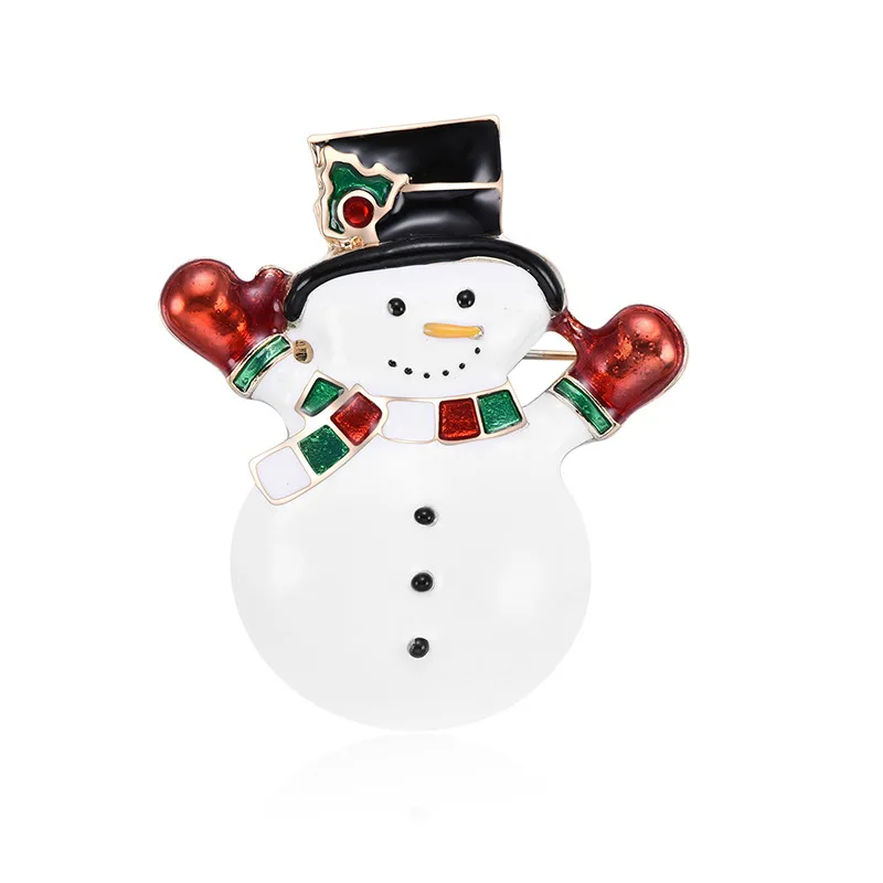 

3pcs Christmas Snowman Brooch White Pins Jewelry Banquet Christmas Gifts Accessories Jewelry for Women Girl Gift