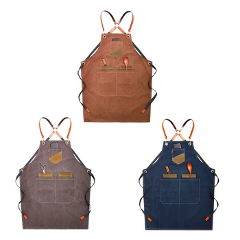 Chef Apron Cotton Canvas Cross Back Adjustable Apron with Pockets for Women and Men, Kitchen Cooking Baking Bib Apron, A
Chef Apron Cotton Canvas Cross Back Adjustable Apron with Pockets for Women and Men, Kitchen Cooking Baking Bib Apron, A
