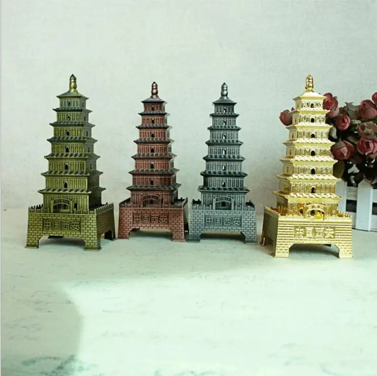 Китайская древняя столица Сиань туристическая памятная металлическая модель