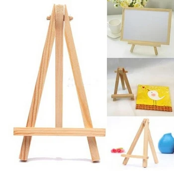 

1 PCS 15*8cm Mini Artist Wooden Easel Wood Wedding Table Card Stand Display Holder For Party Decoration T12.5*7cm riange Easel