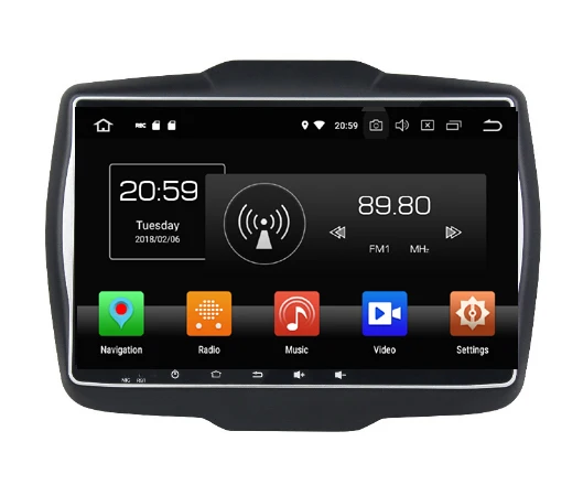 Фото eight 8 Core 10.1" Android 9.0 octa core Car Radio DVD player GPS for JEEP Renegade 4GB RAM 64G ROM NAVIGATION STEREO multimedia |