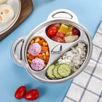 Stainless Steel Divided Plate for Kids 3-Section Dinner Mess Tray Cartoon Dinner Plate
Stainless Steel Divided Plate for Kids 3-Section Dinner Mess Tray Cartoon Dinner Plate