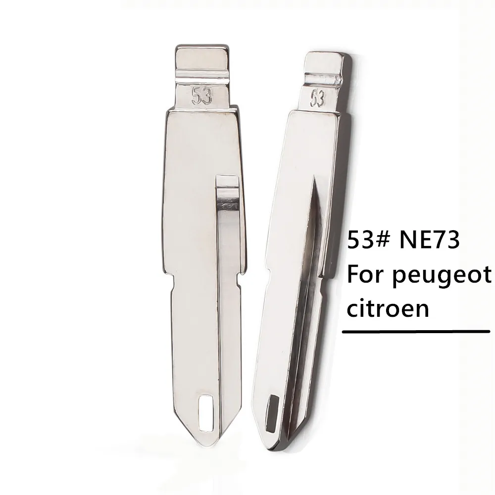 

10PCS NE72 53# Universal Remotes Flip Key Blade NO. 53 Xhorse VVDI KEYDIY Blade For Peugeot 206 306 405 for Citroen KD Remote