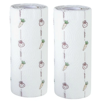 80Pcs / Roll Printed Kitchen Paper Disposable Lazy Rag Paper, Absorbent, Oil-Absorbent, Hand Towel, Wipe 2 Roll Radish Bunny
80Pcs / Roll Printed Kitchen Paper Disposable Lazy Rag Paper, Absorbent, Oil-Absorbent, Hand Towel, Wipe 2 Roll Radish Bunny