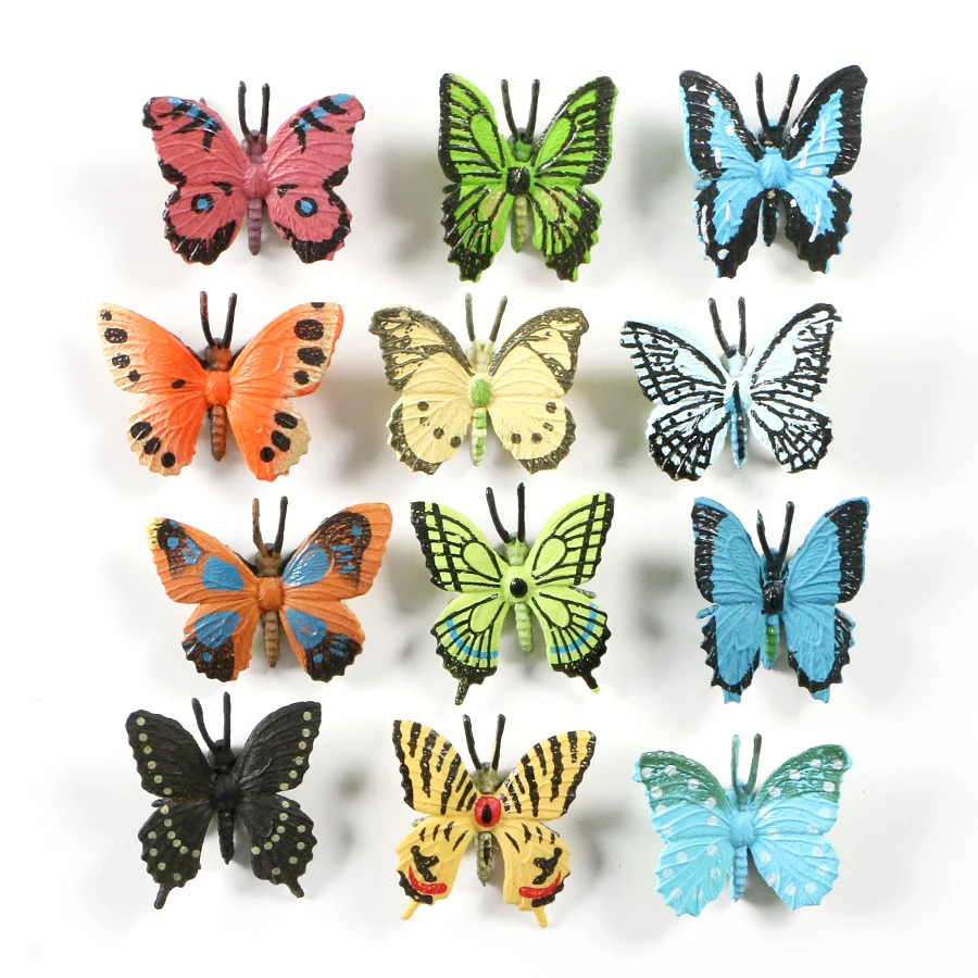 Simulation Insect Animals Figurines Colorful Butterfly Models set 12pcs mini plastic model Action Figures Kids Toys
Simulation Insect Animals Figurines Colorful Butterfly Models set 12pcs mini plastic model Action Figures Kids Toys