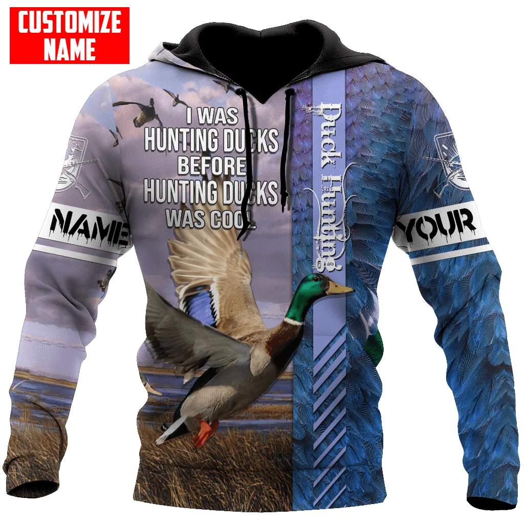 

Customized Name Duck Hunting 3D All Over Printed Men's Hoodie & Sweatshirt Autumn Unisex Zip Hoodies Casual Streetwear KJ823