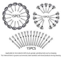 New 45Pcs Mini Rotary Stainless Steel Wire Wheel Brushes Set 3 Types Polishing Brushes Mini Drill Rotary Tools Accessories
New 45Pcs Mini Rotary Stainless Steel Wire Wheel Brushes Set 3 Types Polishing Brushes Mini Drill Rotary Tools Accessories
