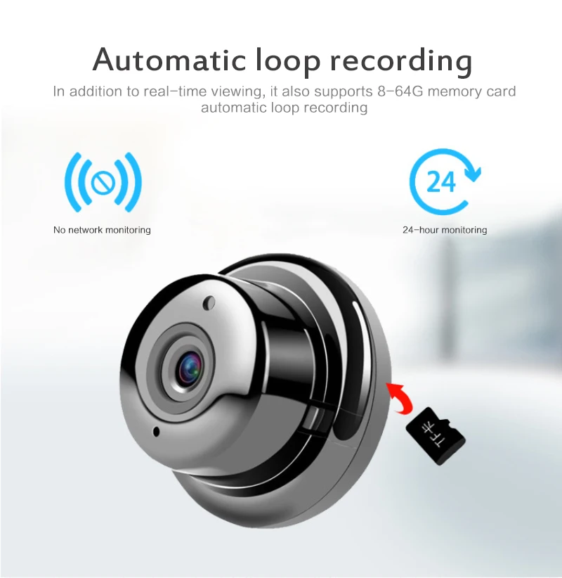 1080P IP Camera Home Security Night Vision Wireless HD WIFI IP Camera Remote Smart Mini IP Camera Video Surveillance Protector
1080P IP Camera Home Security Night Vision Wireless HD WIFI IP Camera Remote Smart Mini IP Camera Video Surveillance Protector
