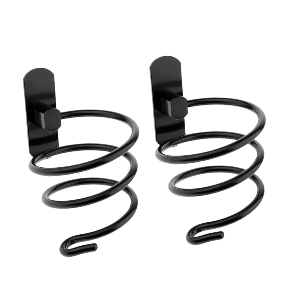 Set of 2, Spiral Style Hair Dryer Stand Holder Wall Mounted, Great Bathroom Washroom Organizer Set of 2, Spiral Style Hair Dryer Stand Holder Wall Mounted, Great Bathroom Washroom Organizer