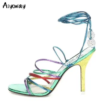 Aiyoway European Summer Gladiator Sandals Multicolour Color Peep Toe Lace Ankle Strap Party High Heels Pumps Lady
Aiyoway European Summer Gladiator Sandals Multicolour Color Peep Toe Lace Ankle Strap Party High Heels Pumps Lady