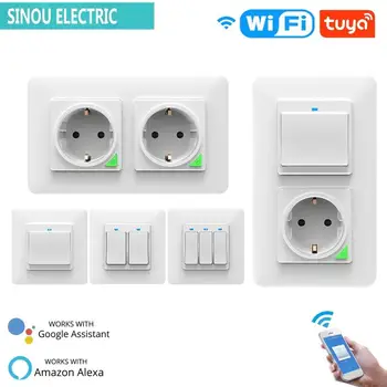 Switch Socket Push Button DE EU Smart Life Tuya Wireless Remote Control Work With Alexa Google HomeWiFi Smart Light Wall
Switch Socket Push Button DE EU Smart Life Tuya Wireless Remote Control Work With Alexa Google HomeWiFi Smart Light Wall