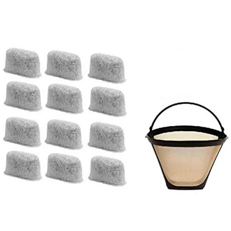8-12 Cup Coffee Filter & Set of 12 Charcoal Water Filters for Cuisinart Coffee Maker and Brewers. Replaces for Cuisinart No.4 Co
8-12 Cup Coffee Filter & Set of 12 Charcoal Water Filters for Cuisinart Coffee Maker and Brewers. Replaces for Cuisinart No.4 Co