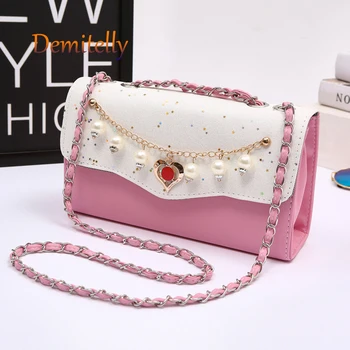 New Ladies Pearl Decoration Handbag Metal Love Chain Decoration Shoulder Messenger Bag Luxury Design Women's Tote Bag Wallet
New Ladies Pearl Decoration Handbag Metal Love Chain Decoration Shoulder Messenger Bag Luxury Design Women's Tote Bag Wallet