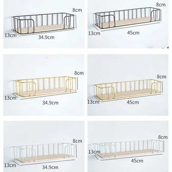 Wooden Iron Wall Shelf Wall Mounted Storage Rack Organizer for Bedroom Kitchen Home Decor Kid Room Wall Decoration Holder-Gold-A 
Wooden Iron Wall Shelf Wall Mounted Storage Rack Organizer for Bedroom Kitchen Home Decor Kid Room Wall Decoration Holder-Gold-A
