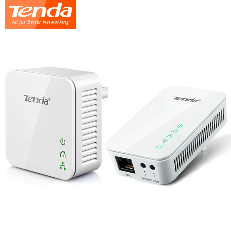 

1pair Tenda P202 300Mbps Wired Powerline Network Adapter Ethernet PLC adapter KIT Power line IPTV homeplug AV Plug &play