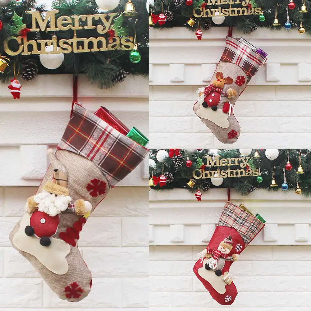 bag kids cute cartoon small tree decoration christmas stocking