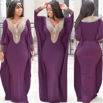 Verngo African Grape Purple Long Formal Evening Dresses Long Sleeves Mermaid Cape Handmade Beading Party Gowns Plus Size Outfit
Verngo African Grape Purple Long Formal Evening Dresses Long Sleeves Mermaid Cape Handmade Beading Party Gowns Plus Size Outfit