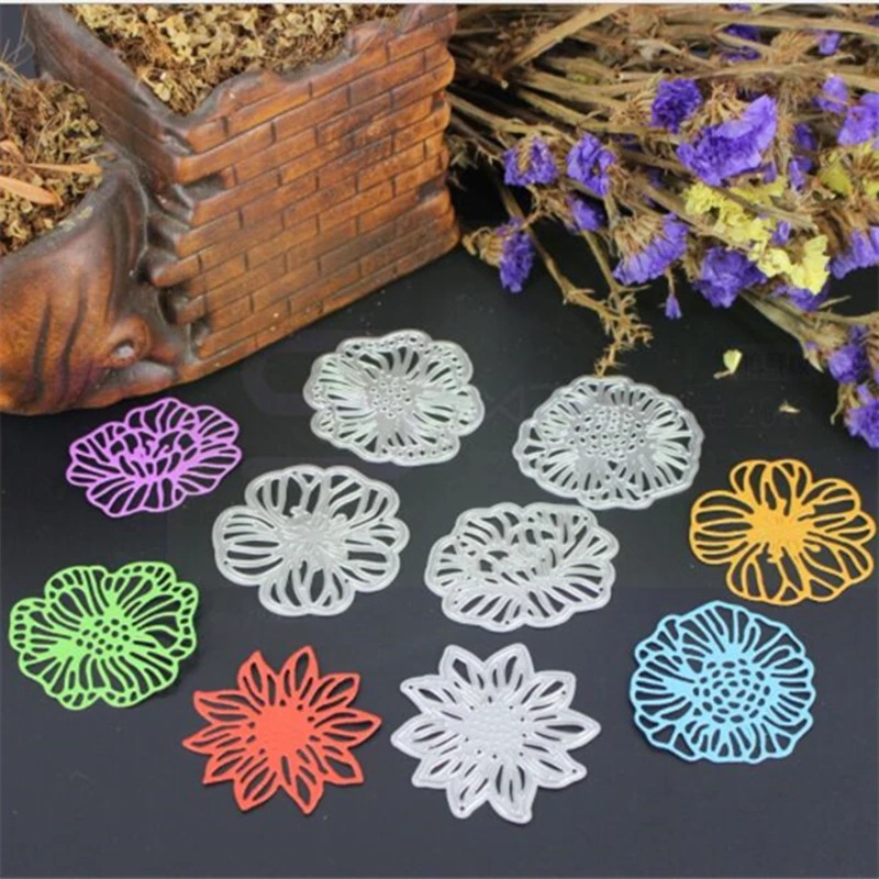 

YINISE Metal Cutting Dies For Scrapbooking Stencils Flowers DIY PAPER Album Cards Decoration Embossing Folder Die CUT Cuts MOLDS