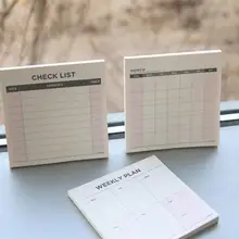 1pc Plan mémo Notes Note papier carré semaine/mois Plan étude petite fonction cahier et liste de travail à faire papeterie mémo Sch Y4C0(China)