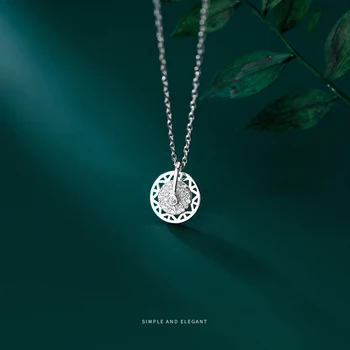 MODIAN Authentic 925 Sterling Silver Shiny Zircon Rotatable Disc Pendant Necklace for Women Wedding Engagement statement Jewelry
MODIAN Authentic 925 Sterling Silver Shiny Zircon Rotatable Disc Pendant Necklace for Women Wedding Engagement statement Jewelry