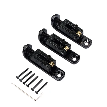 3Pcs Individual Single Roller Saddle Guitar Bridge for 3/4/5/6 String Guitar Cigar Box Banjo Parts (Black)
3Pcs Individual Single Roller Saddle Guitar Bridge for 3/4/5/6 String Guitar Cigar Box Banjo Parts (Black)