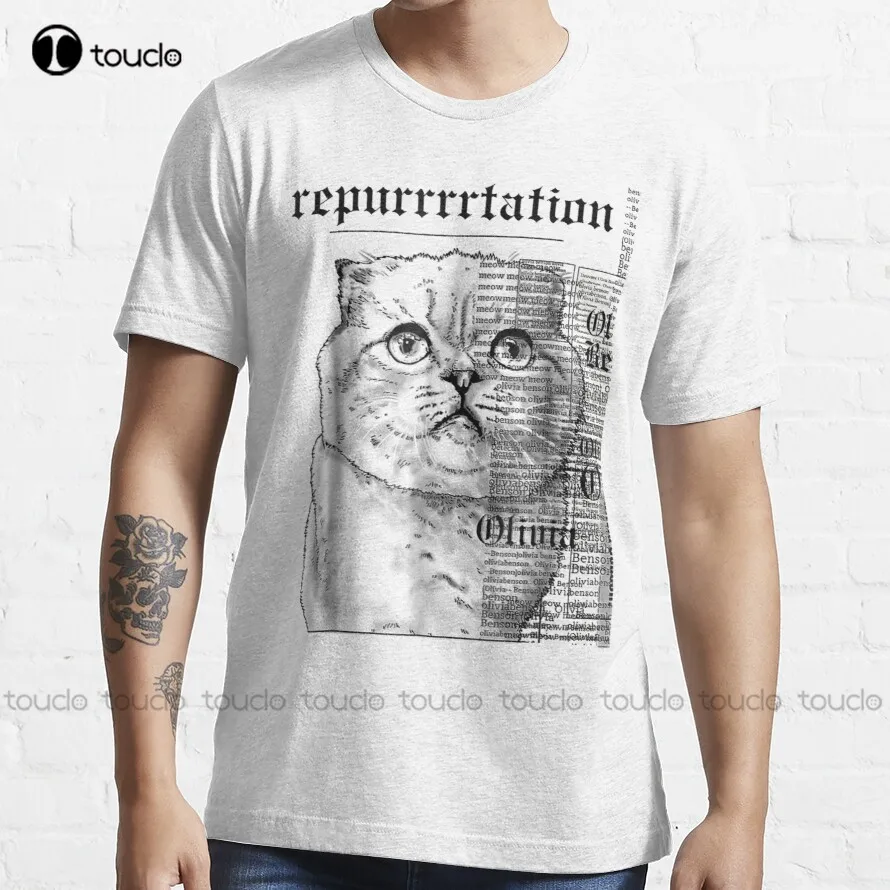Футболка с изображением белого кота Тэйлор Swift Rep Tour индивидуальная футболка Aldult