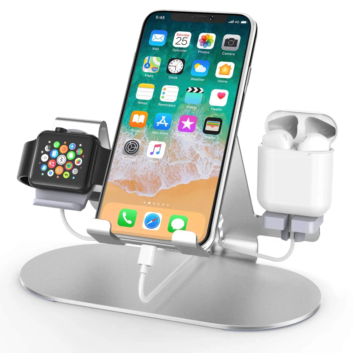 3 in 1 Aluminum Charging Station for Apple Watch Charger Stand Dock for Watch ,iPad,AirPods and iPhone
3 in 1 Aluminum Charging Station for Apple Watch Charger Stand Dock for Watch ,iPad,AirPods and iPhone