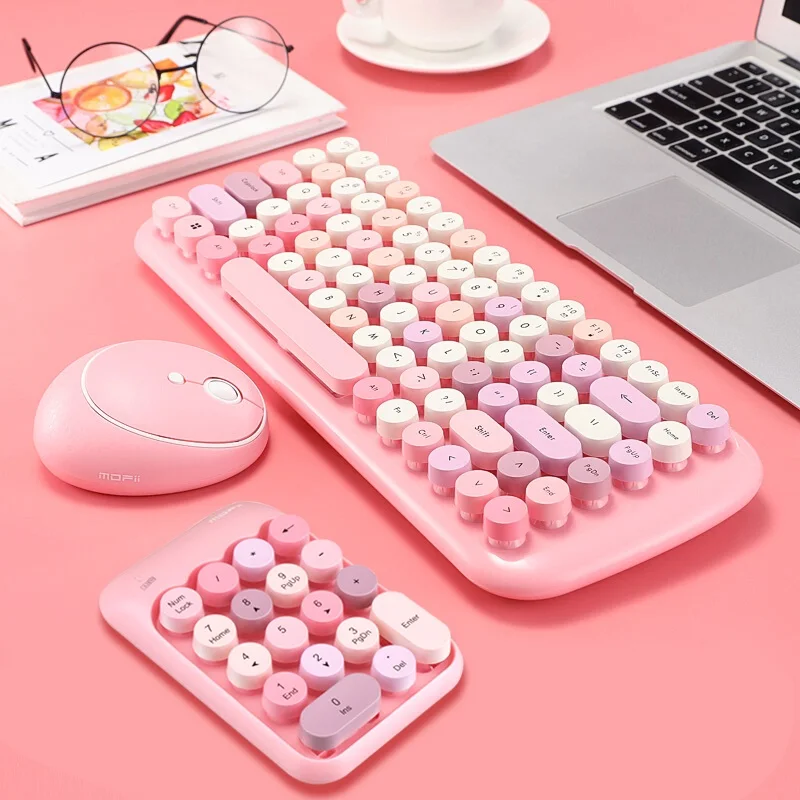 Notebook Office 3 in 1 Mini 2.4G Wireless Keyboard,Mouse and Number Pad Round Punk Mini Wireless Keyboard and Mouse Set
Notebook Office 3 in 1 Mini 2.4G Wireless Keyboard,Mouse and Number Pad Round Punk Mini Wireless Keyboard and Mouse Set