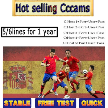 Hot selling Europe 5/6 lines Use for Satellite TV Receiver DVB-S2 Server Cccam 6 lines Full HD Oscam Cccam cline for tv
Hot selling Europe 5/6 lines Use for Satellite TV Receiver DVB-S2 Server Cccam 6 lines Full HD Oscam Cccam cline for tv