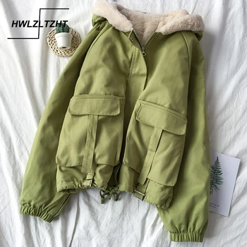 Winter Female Jacket Hooded Warm Down Parka Cotton Coat Women Padded Jacket Wool Women Clothing Big Pocket Parkas Women Outwear
Winter Female Jacket Hooded Warm Down Parka Cotton Coat Women Padded Jacket Wool Women Clothing Big Pocket Parkas Women Outwear