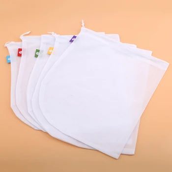 5pcs Reusable Vegetable Fruit Mesh Produce Bags Colorful Tape Washable Eco-Friendly Bags For Storage Toys Sundries
5pcs Reusable Vegetable Fruit Mesh Produce Bags Colorful Tape Washable Eco-Friendly Bags For Storage Toys Sundries