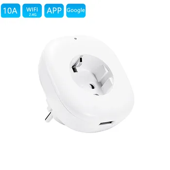 Wifi Smart Socket EU Power Plug Wireless Mobile APP Remote Control USB Output Works with Alexa Google Home Smart life tuya 10A
Wifi Smart Socket EU Power Plug Wireless Mobile APP Remote Control USB Output Works with Alexa Google Home Smart life tuya 10A